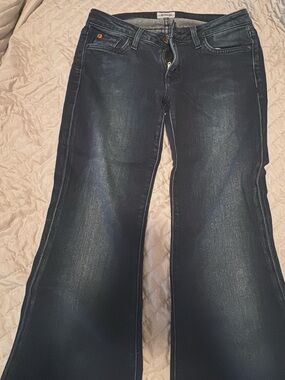 Cute Dark Wash Women's Flare Jeans - Hudson!